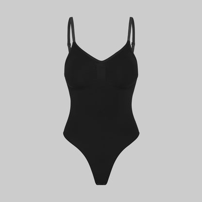 Bodysuit sculpting shapewear with thong