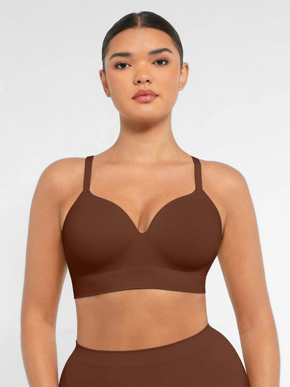 Feelingirl Wireless Push-Up Seamless Comfort Full Coverage Bra