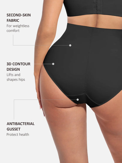 Feelingirl Built-in Elastic Mid-Waist Shaping Panties