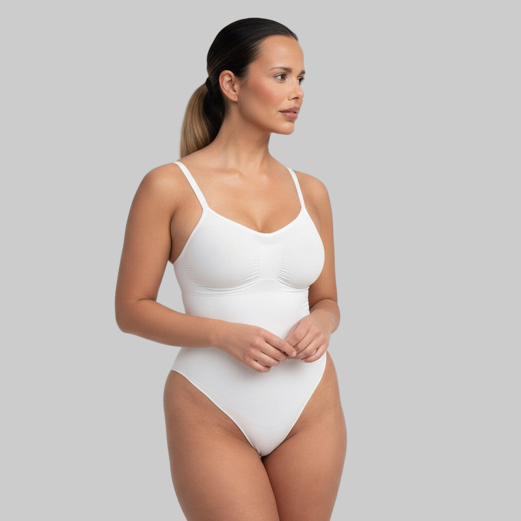 Bodysuit sculpting shapewear with thong
